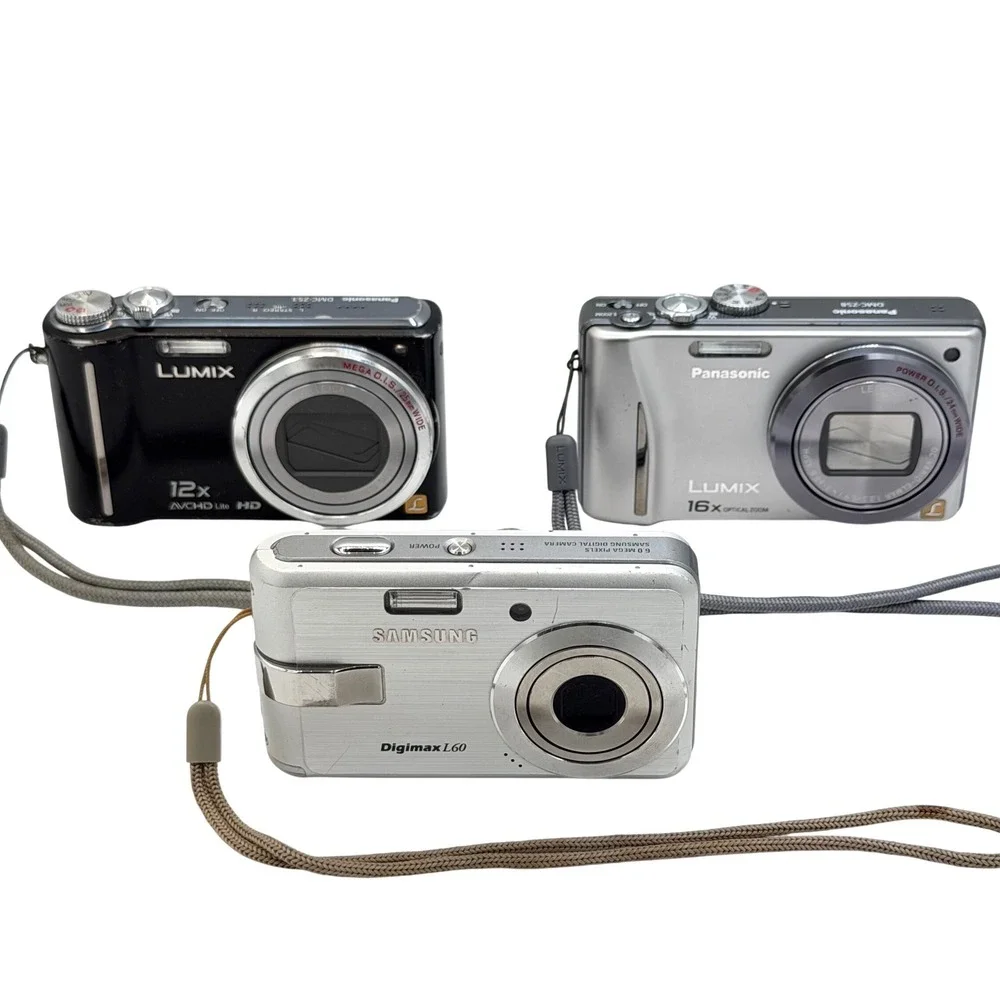 Panasonic Lumix DMC-ZS3 DMC-ZS8 Samsung Digimax L60 Digital Camera Lot For Parts